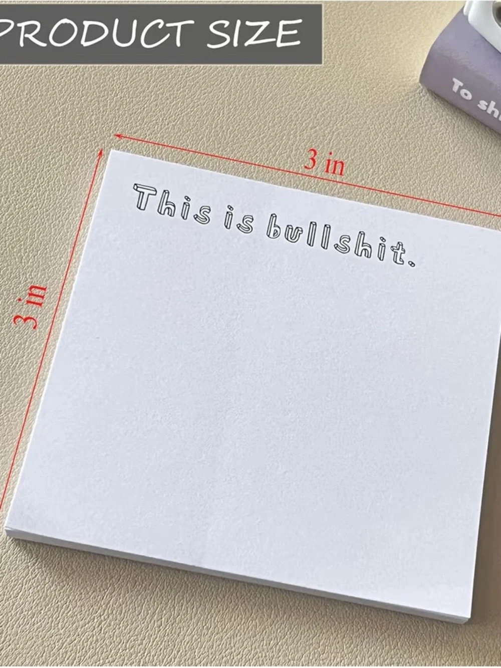Funny Sticky Notes Set, 4 Pack, NIP - What the F*ck - Printed Memo Pads